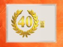 1 g gold gift bar flip motif: Anniversary 40 years