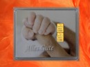 2 g gold gift bar motif: Birth baby fingers
