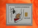 1 g gold gift bar motif: Zur Taufe in gift ball / globe handmade decorated