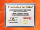 1 g gold gift bar motif: Zur Taufe in gift ball / globe handmade decorated