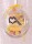 2 g gold gift bar motif: golden futur in gift ball / globe handmade decorated