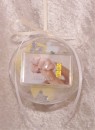 2 g gold gift bar motif: Birth baby fingers in gift ball...