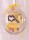 1/10 oz. gold gift bar motif: golden futur in gift ball / globe handmade decorated