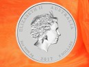 5 Unzen Lunar II Hahn Silbermünze Australien 2017