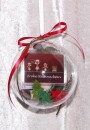 1 g gold gift bar motif: Frohe Weihnachten reindeers in gift ball / globe