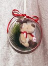 1/10 oz.gold gift bar motif: Frohe Weihnachten reindeers in gift ball / globe