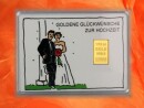 1/10 Unze Gold Geschenkbarren Motiv: Hochzeit Brautpaar in dekorierter Geschenkkugel