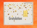 1/10 oz. gold gift bar flip motif: Anniversary 5 years