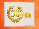 2 g gold gift bar flip motif: Anniversary 30 years