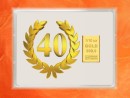1/10 oz. gold gift bar flip motif: Anniversary 40 years