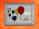 2 g silver gift bar motif Happy birthday ballons