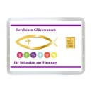 1 Gramm Gold Geschenkbarren Motiv: Firmung