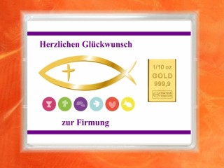 1/10 oz. gold gift bar motif: Firmung