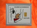 1 g gold gift bar motif: Zur Taufe for boys in decorated gift box