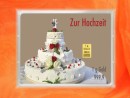 1 g gold gift bar flip motif: wedding cake in decorated gift box