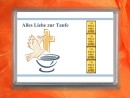 4 g gold gift bar motif: Alles Liebe zur Taufe in gift ball / globe handmade decorated