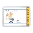 5 Gramm Gold Geschenkbarren Alles Liebe zur Taufe in dekorierter Geschenkkugel