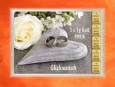 5 g gold gift bar flip motif: Hochzeit rings haeart with decorated gift box