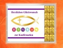 10 g gold gift bar motif: confirmation in gift ball / globe handmade decorated fish