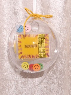 10 g gold gift bar flipmotif Gratulation exam in gift ball / globe handmade decorated
