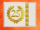 1 g gold gift bar flip motif: Anniversary 25 years