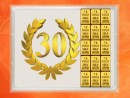 1 g gold gift bar flip motif: Anniversary 30 years
