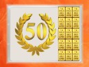 1 g gold gift bar flip motif: Anniversary 50 years