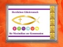 5 g gold gift bar motif: Kommunion fisch