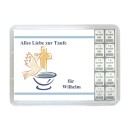 10 Gramm Silber Geschenkbarren Alles Liebe zur Taufe in dekorierter Geschenkkugel