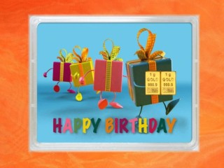 2 g gold gift bar flipmotif: Happy birthday gift