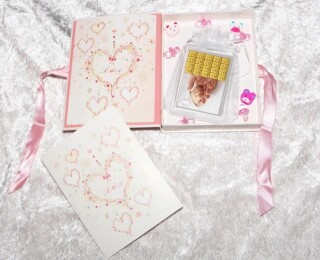 20 g gold gift bar flipmotif: Alles Gute zur Geburt for girls in decorated gift box