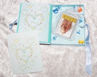 10 Gramm Gold Geschenkbarren Flipmotiv: Alles Gute Geburt für Jungen in dekorierter Geschenkbox