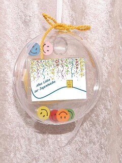 1 Gramm Goldbarren Alles Liebe zur Jugendweihe in dekorierter Geschenkkugel