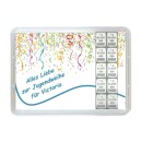 10 Gramm Silber Geschenkbarren zur Alles Liebe zur Jugendweihe in Geschenkkugel dekoriert