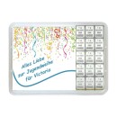 15 Gramm Silber Geschenkbarren zur Alles Liebe zur Jugendweihe in Geschenkkugel dekoriert