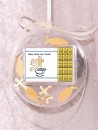 10 g gold gift bar motif: Alles Liebe zur Taufe in gift ball / globe handmade decorated