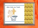 10 g gold gift bar motif: Alles Liebe zur Taufe in gift ball / globe handmade decorated