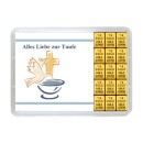 15 Gramm Gold Geschenkbarren Alles Liebe zur Taufe in dekorierter Geschenkkugel