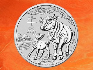 1 Unze Lunar III Ochse Silbermünze Australien 2021