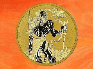 1 oz. Gods of Olympus Zeus gold coin Tuvalu 2021 (mintage 100) - Certificate No 69
