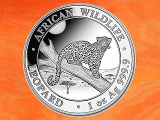 1 Unze Somalia Leopard African Wildlife Silbermünze 2021 (Auflage 30.000)