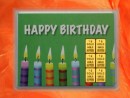 6 g gold gift bar motif: Happy Birthday candles in gift ball / globe handmade decorated 18th birthday