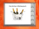 5 g silver gift bar Herzlichen Gl&uuml;ckwunsch Champagne