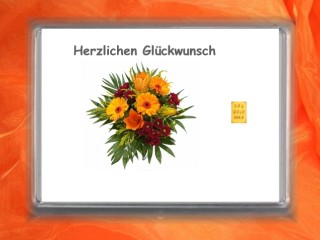 0,5 Gramm Gold Geschenkbarren Herzlichen Glückwunsch Blumenstrauß