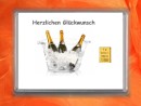 1 g gold gift bar Herzlichen Gl&uuml;ckwunsch champagne