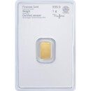 1 g gold bar/ingot