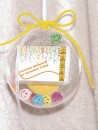 5 g gold gift bar motif: Bestandene Prüfung streamers in gift ball / globe handmade decorated