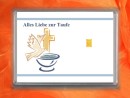 0,5 g gold gift bar motif: Alles Liebe zur Taufe in gift ball / globe handmade decorated