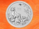 5 Unzen Lunar III Tiger Silbermünze Australien 2022
