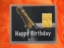 4 Gramm Gold Geschenkbarren Motiv: Happy birthday Champagner